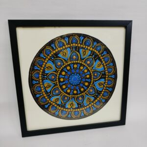 Nature-inspired ornate mandala with earthy green and brown tones for eco-style interiors