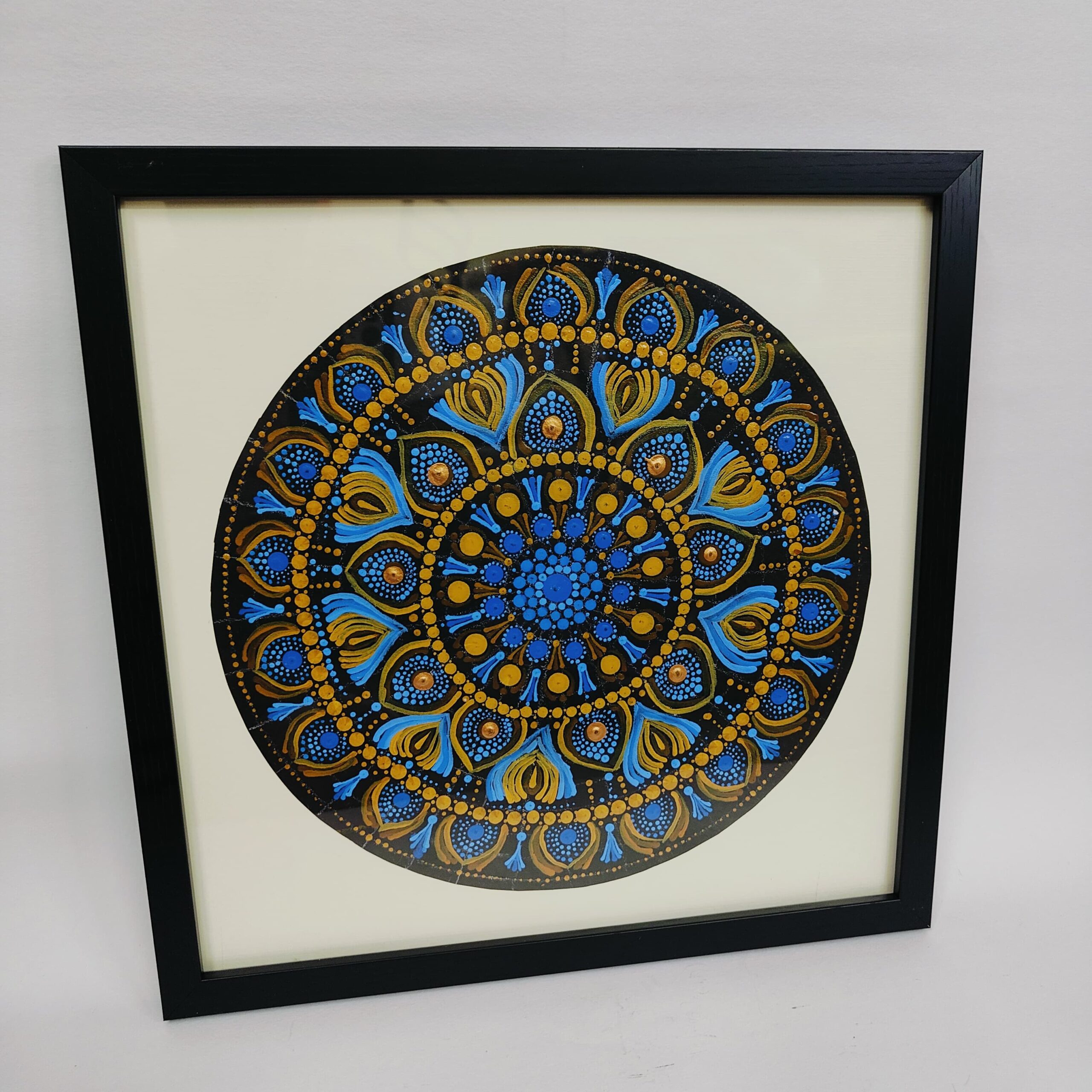 Nature-inspired ornate mandala with earthy green and brown tones for eco-style interiors