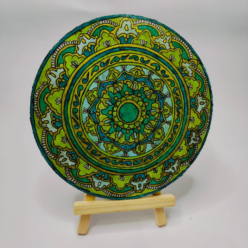 Discover handcrafted ornate mandala wall art symbolizing eternal peace. Perfect for meditation spaces.